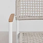 Taburete alto de jardín con reposabrazos en aluminio y cuerda trenzada Belena - Miniatura 7