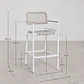 Taburete alto de jardín con reposabrazos en aluminio y cuerda trenzada Belena - Miniatura 10