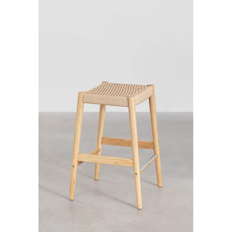 Taburete alto Evoeri en madera de roble 6
