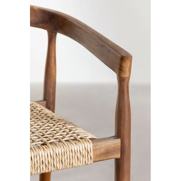 Taburete alto Wenena en madera de teca 5