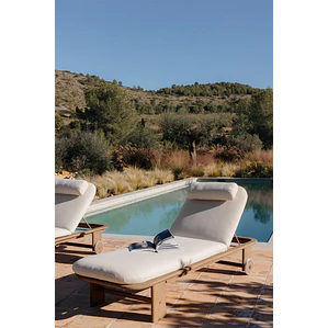 Tumbona reclinable en madera de acacia Elvora