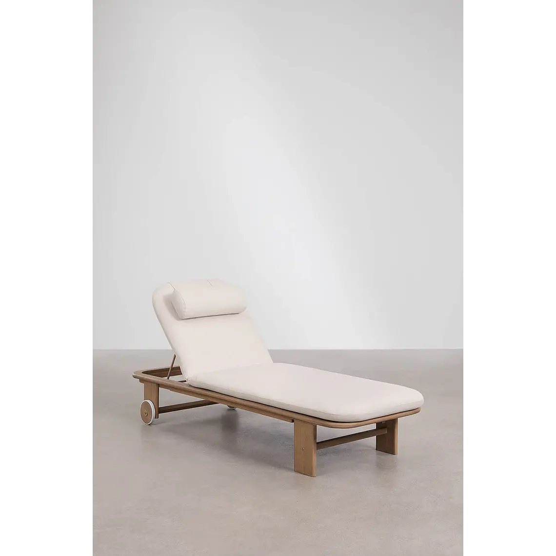 Tumbona reclinable en madera de acacia Elvora 4