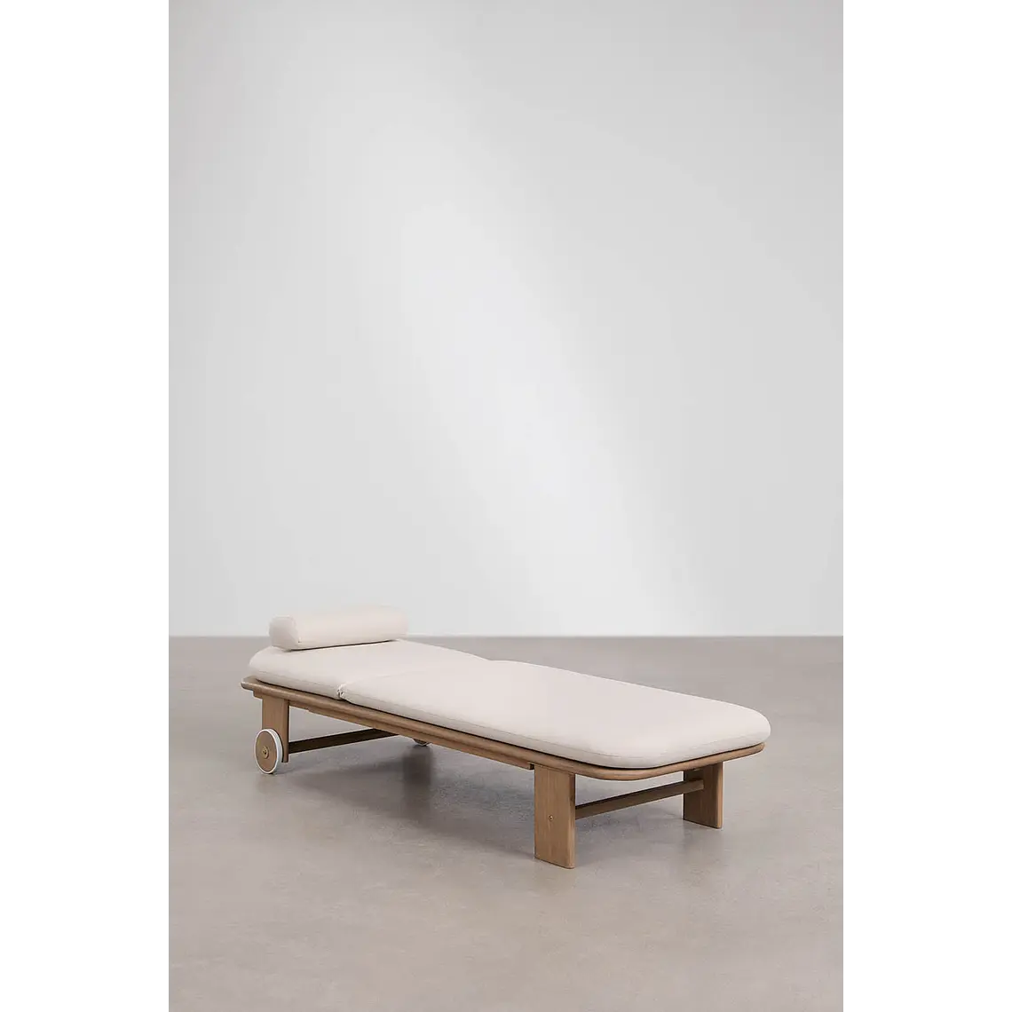 Tumbona reclinable en madera de acacia Elvora 5