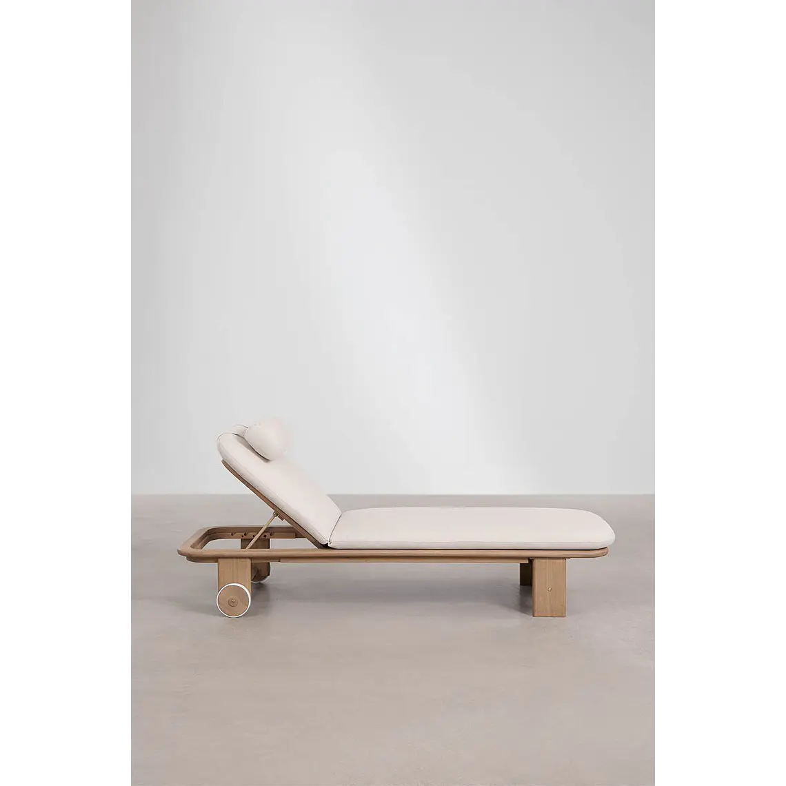 Tumbona reclinable en madera de acacia Elvora 6