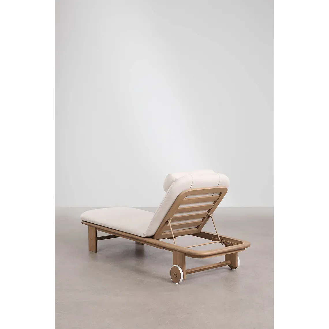 Tumbona reclinable en madera de acacia Elvora 7