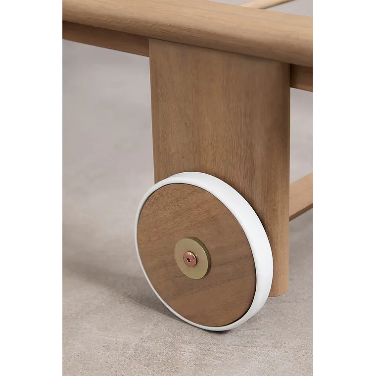 Tumbona reclinable en madera de acacia Elvora 9