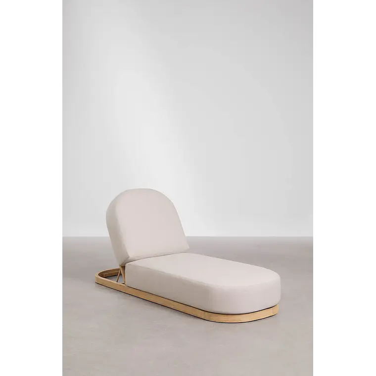 Tumbona reclinable en madera de acacia Fioreva 4