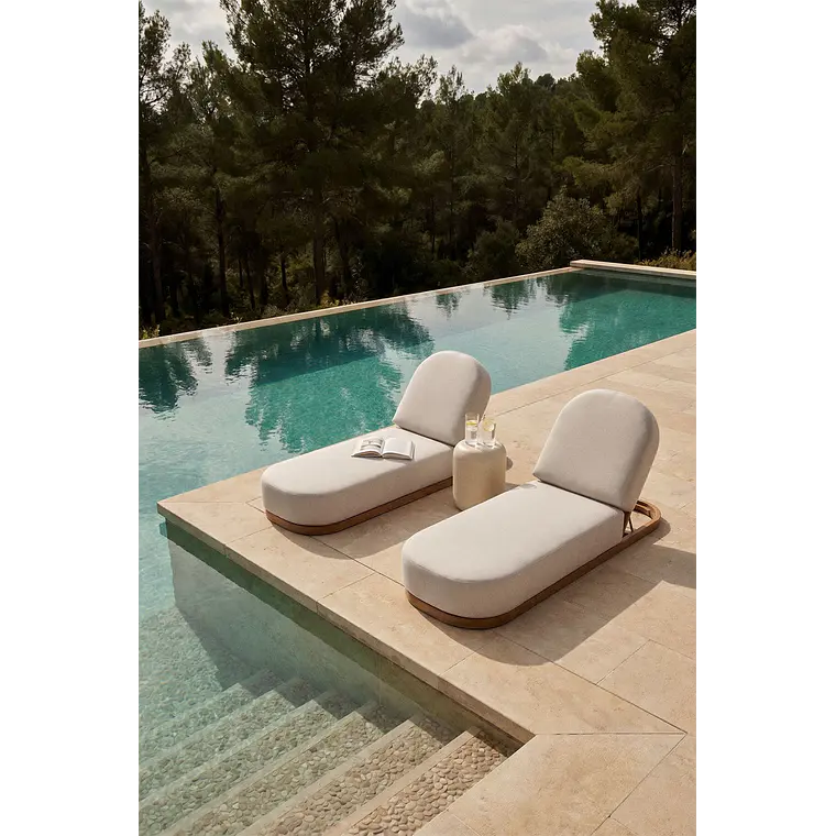 Tumbona reclinable en madera de acacia Fioreva 14