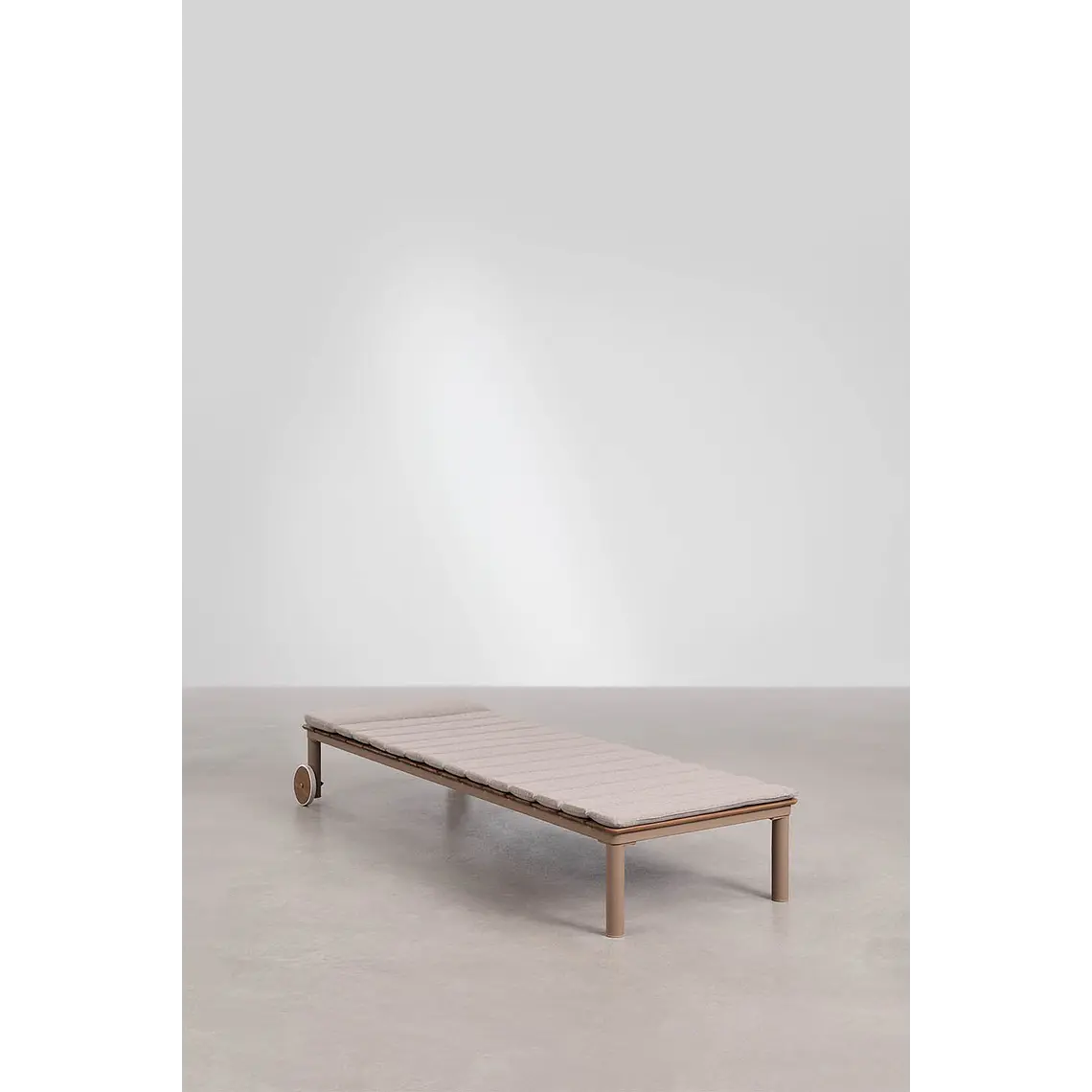 Tumbona reclinable en madera de acacia y acero Falora 5