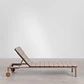 Tumbona reclinable en madera de acacia y acero Falora - Miniatura 6