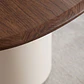 Mesa de comedor ovalada en MDF y cemento - Miniatura 2