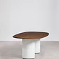 Mesa de comedor ovalada en MDF y cemento - Miniatura 4