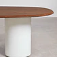 Mesa de comedor ovalada en MDF y cemento - Miniatura 5