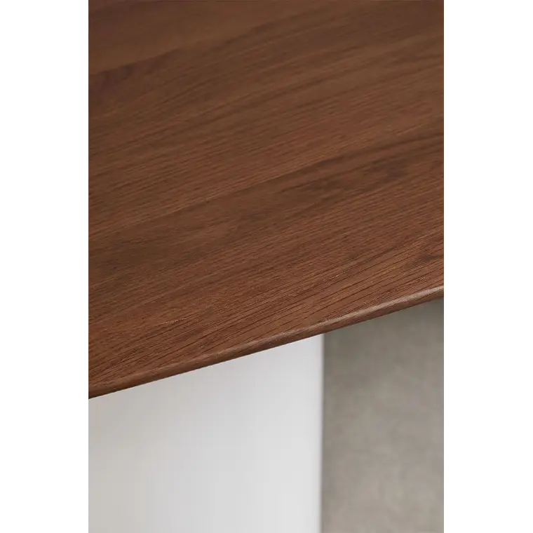 Mesa de comedor ovalada en MDF y cemento 6