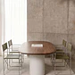 Mesa de comedor ovalada en MDF y cemento - Miniatura 12