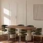 Mesa de comedor ovalada en MDF y cemento - Miniatura 13