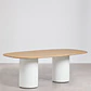 Mesa de comedor ovalada en MDF y cemento - Miniatura 15
