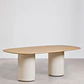 Mesa de comedor ovalada en MDF y cemento - Miniatura 16