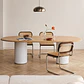 Mesa de comedor ovalada en MDF y cemento - Miniatura 18