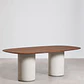 Mesa de comedor ovalada en MDF y cemento - Miniatura 20