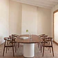 Mesa de comedor ovalada en MDF y cemento - Miniatura 24