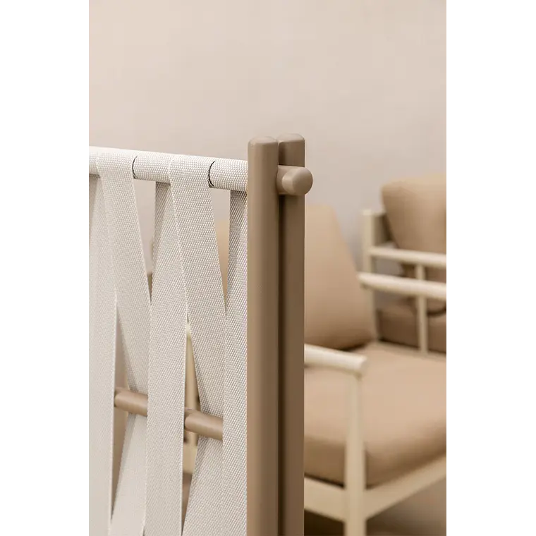 Biombo para jardín en aluminio y cuerda Savena 3