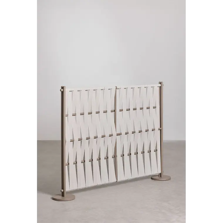 Biombo para jardín en aluminio y cuerda Savena 4