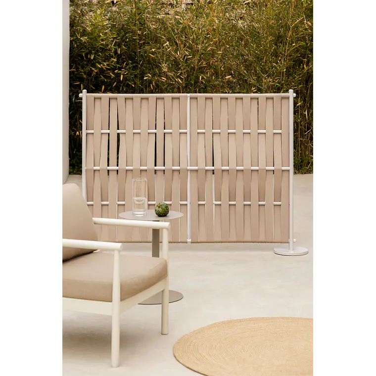 Biombo para jardín en aluminio y cuerda Savena 13