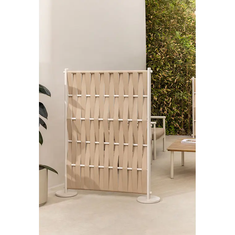 Biombo para jardín en aluminio y cuerda Savena 14