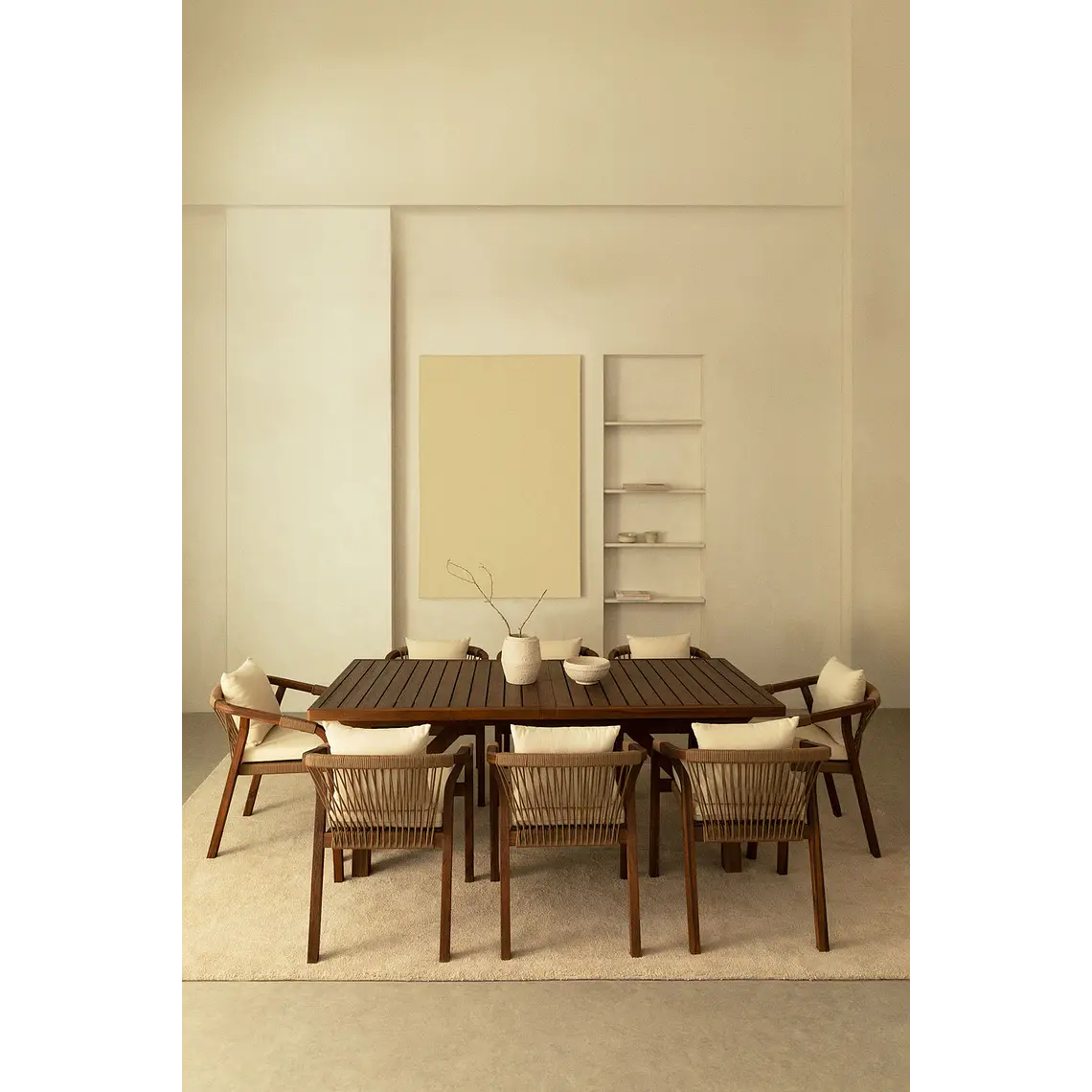 Conjunto de comedor Ariis en madera de acacia 2