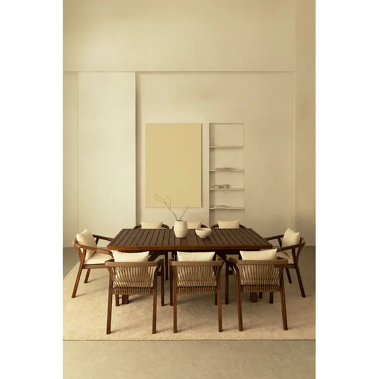 Conjunto de comedor Ariis en madera de acacia 2