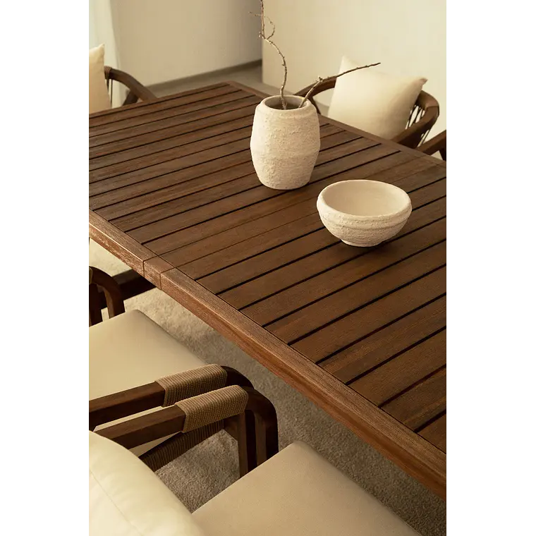 Conjunto de comedor Ariis en madera de acacia 3