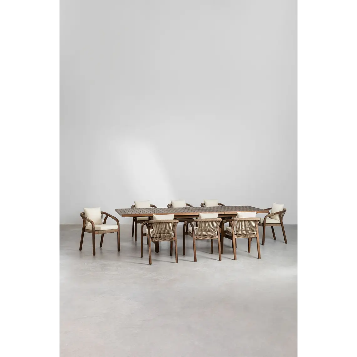Conjunto de comedor Ariis en madera de acacia 4