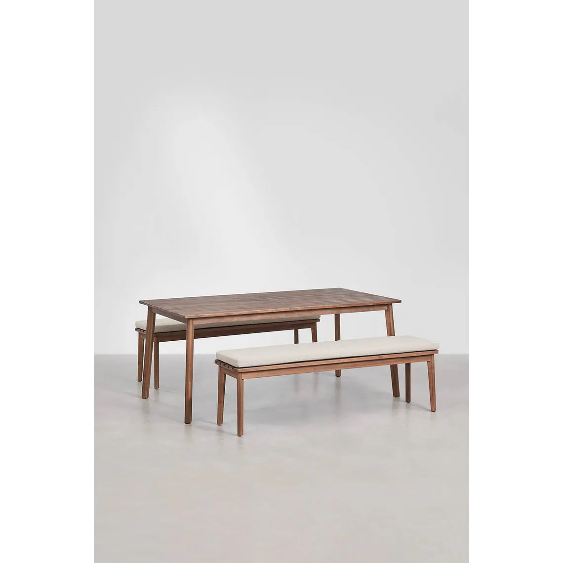 Conjunto de comedor Caeleri en madera de acacia 1