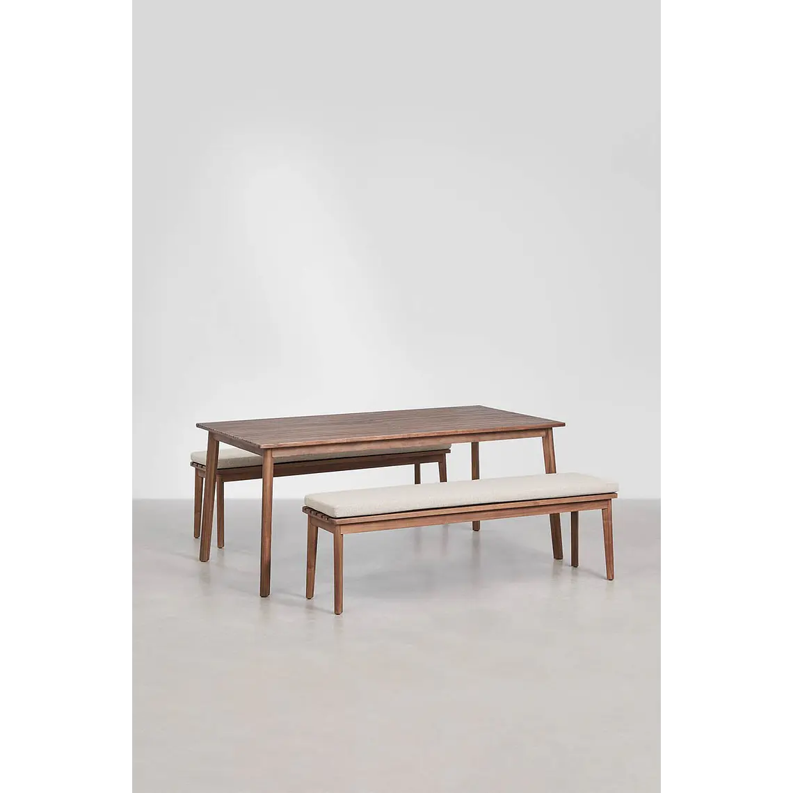 Conjunto de comedor Caeleri en madera de acacia 2