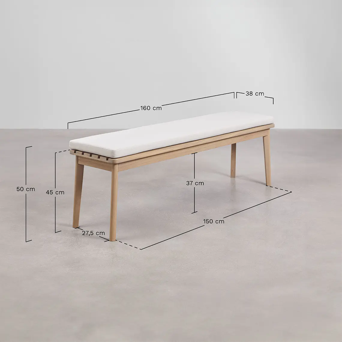 Conjunto de comedor Caeleri en madera de acacia 10