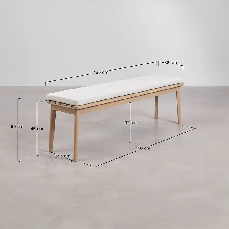 Conjunto de comedor Caeleri en madera de acacia 10