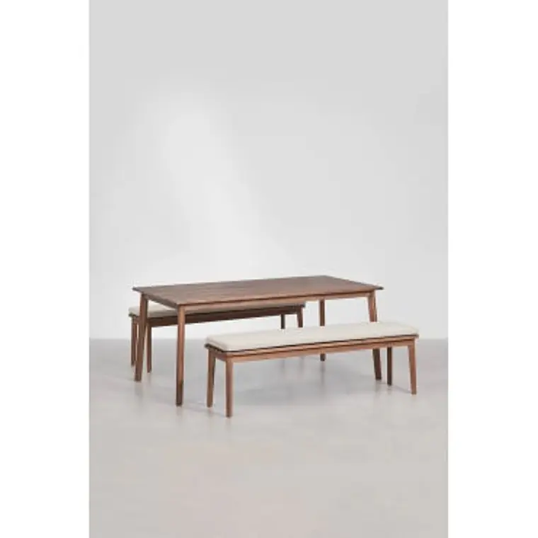 Conjunto de comedor Caeleri en madera de acacia 11