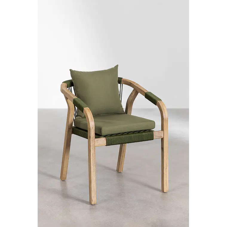 Conjunto de comedor Evoen en madera de acacia 6