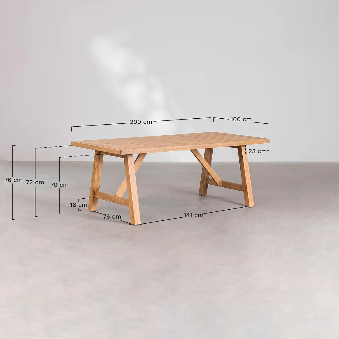 Conjunto de comedor Evoen en madera de acacia 11
