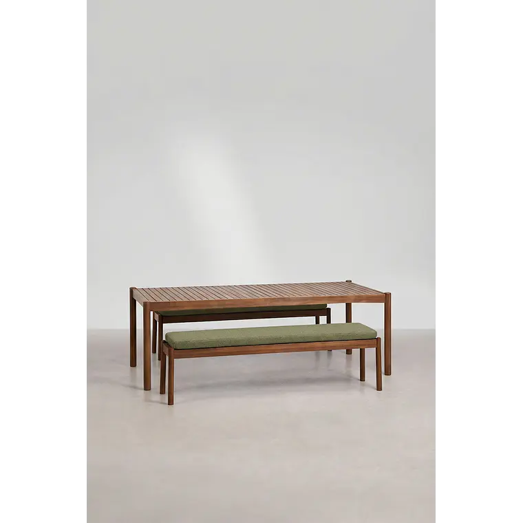 Conjunto de comedor Gaelara en madera de acacia 1