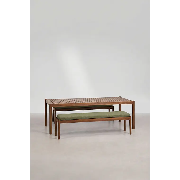 Conjunto de comedor Gaelara en madera de acacia 2