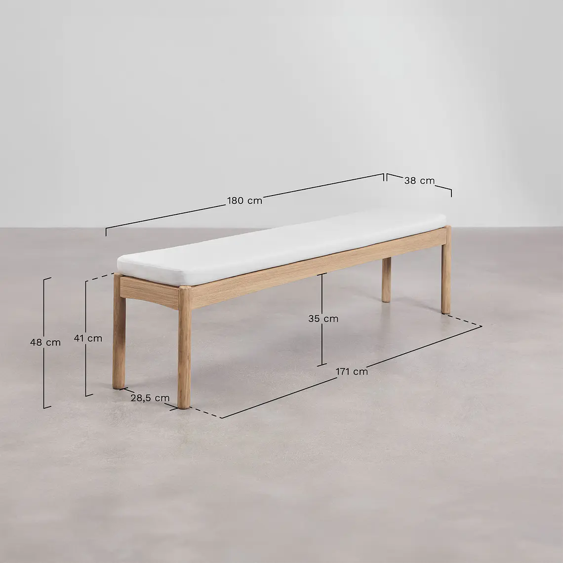 Conjunto de comedor Gaelara en madera de acacia 10