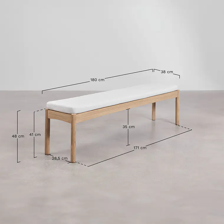 Conjunto de comedor Gaelara en madera de acacia 10