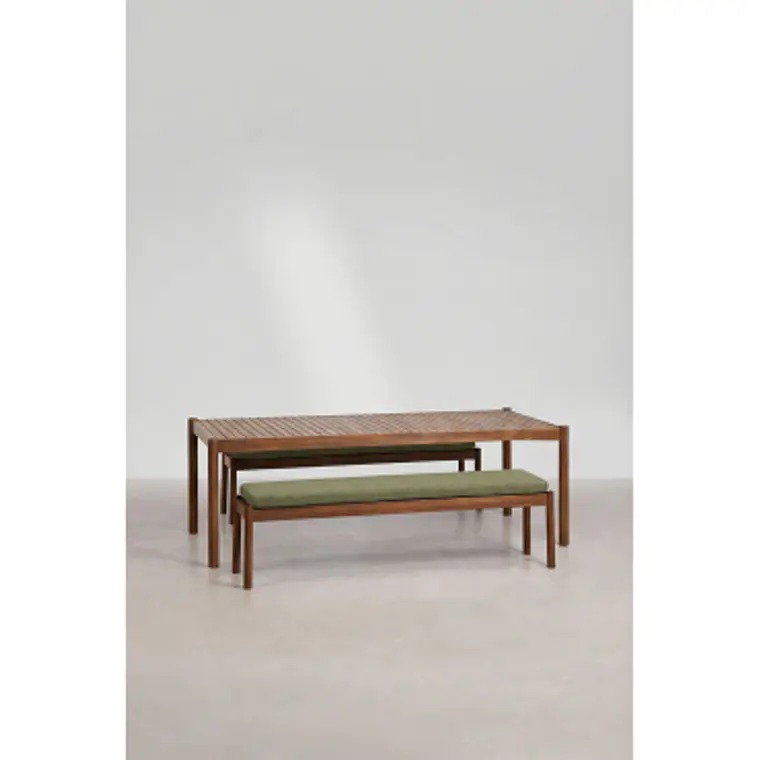 Conjunto de comedor Gaelara en madera de acacia 12