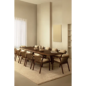Conjunto de comedor Haeune en madera de acacia