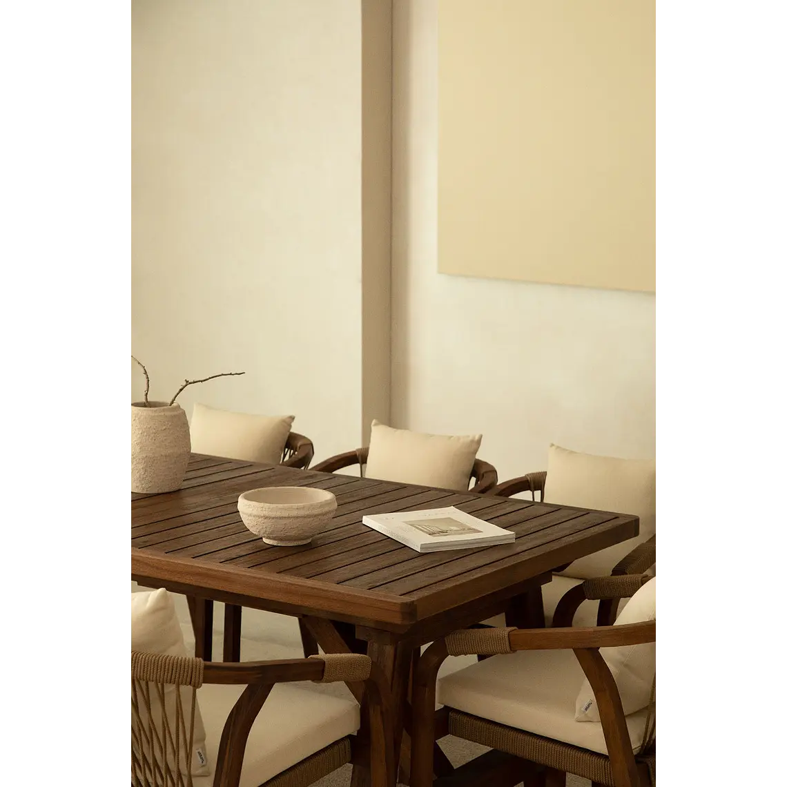Conjunto de comedor Haeune en madera de acacia 3