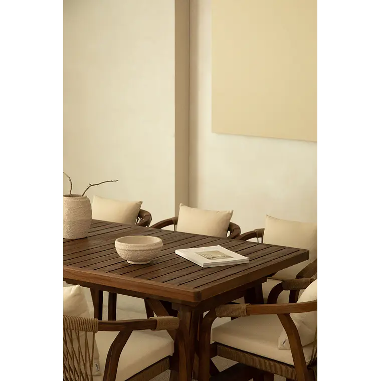 Conjunto de comedor Haeune en madera de acacia 3