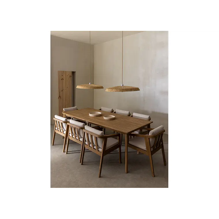 Conjunto de comedor Naelen en madera de acacia 1