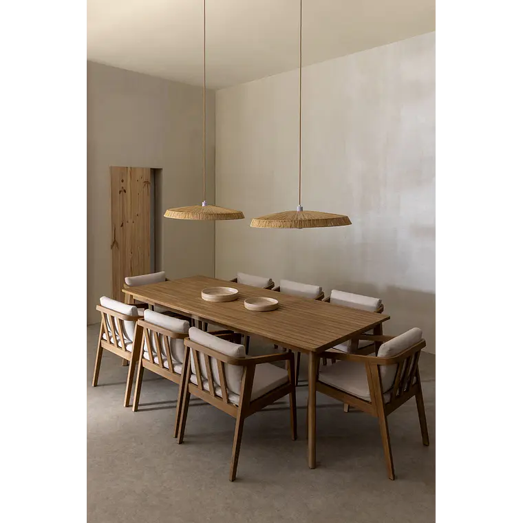 Conjunto de comedor Naelen en madera de acacia 2
